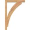 Ekena Millwork Thorton Block Smooth Bracket w/ Offset Brace, Western Red Cedar, 3 1/2"W x 16"D x 24"H BKT0402X16X24THR05SWR - alternate 4